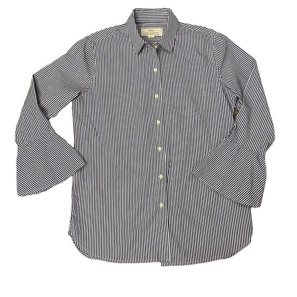 Trovata Birds Of Paradis Bell Flare Seersucker Striped Button Shirt tunic Size S - Picture 5 of 7